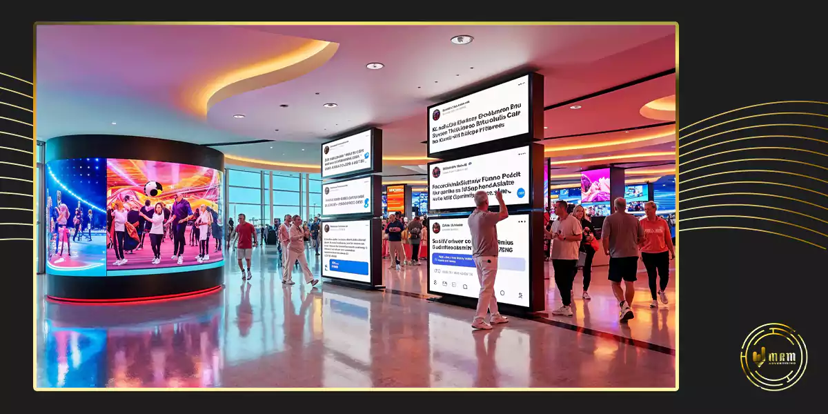 Interactive hashtag campaign feature amplifying digital reach of exhibition designs